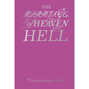 Book cover of 'The Marriage of Heaven and Hell' with ornate text on a purple background