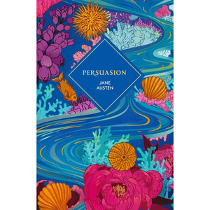 Book cover of 'Persuasion' by Jane Austen with colorful coral and sea life design.