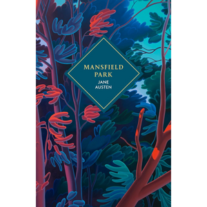 Book cover of 'Mansfield Park' by Jane Austen with colorful foliage design.