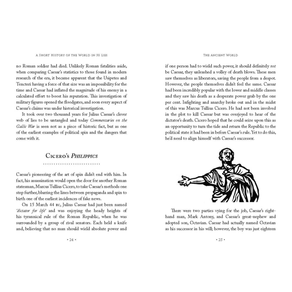 A Short History of the World in 50 Lies - A Short History of the World (Hardback) Internal Spread