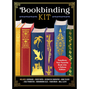 Bookbinding Kit: Transform Your Favorite Book into a Deluxe Edition - Includes: Chipboard, Cover Paper, Decorative Endpapers, Bone Folder, Gold Transfers, Bookbinding Glue, Foam Brush, Mull Cloth Paperback – 16 Oct. 2025
by Amanda Carestio (Author)