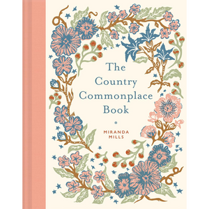 Book cover of 'The Country Commonplace Book' with floral design and pink spine.