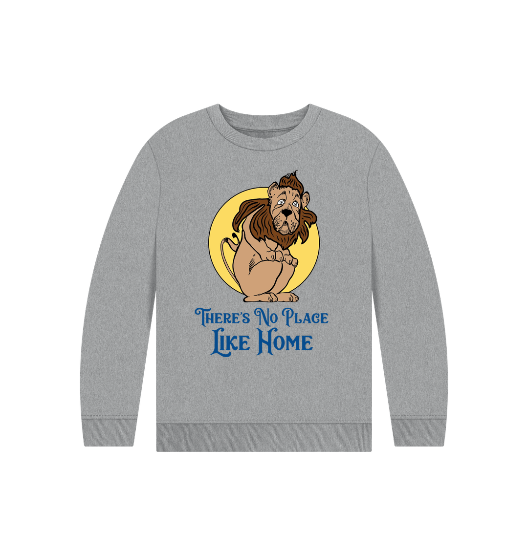 Athletic Grey Cowardly Lion Kids Organic Jumper