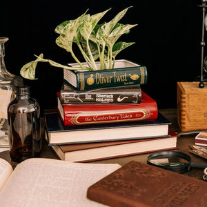Stacked Book Planter