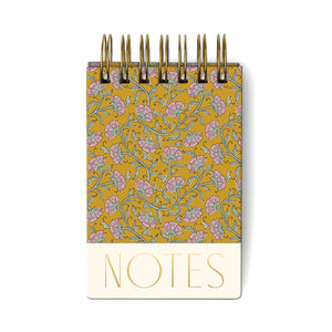 Vintage Floral Twin Wire Notepad, front cover