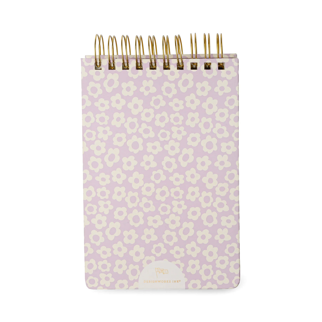 Lilac Groovy Floral Notepad backcover