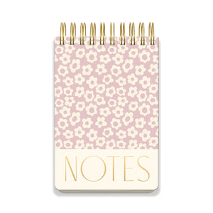 Lilac Groovy Floral Notepad Front Cover