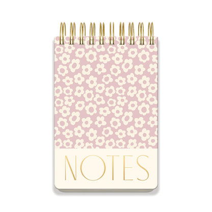 Lilac Groovy Floral Notepad Front Cover