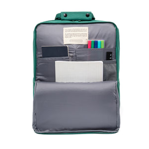 Smart Daily 13" Backpack Green Bauhaus, view of internal compartments