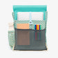 Handy Mini Backpack in Pool Green - view of inside the bag. 