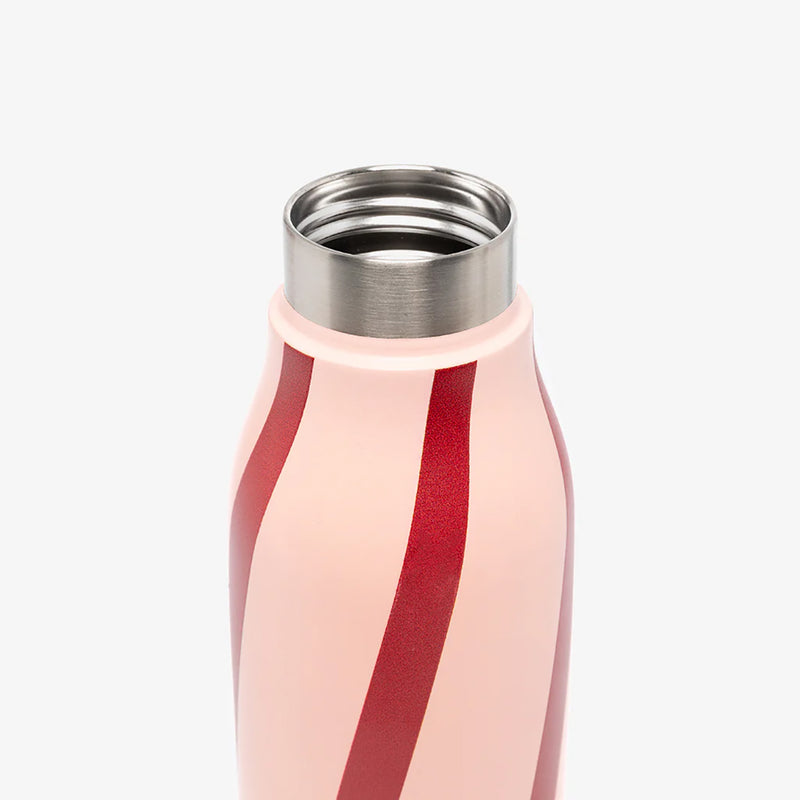 Full view of the Striped Peach Circle Bottle