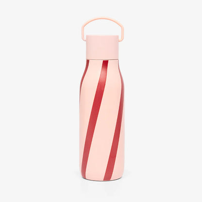 Full view of the Striped Peach Circle Bottle