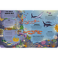 Illustration of the Great Barrier Reef with various marine life and text.