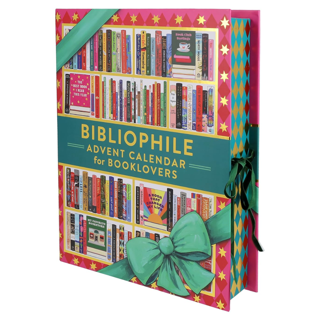 Bibliophile Advent Calendar for Booklovers with colorful design and book illustrations.