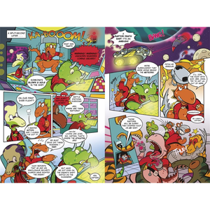 Astrosaurs: Mission to Infinity: Three space missions. One fearless dino crew. All in a graphic novel that’s out of this world! (Paperback)
Steve Cole (author), Alex Lopez (illustrator), Tobey Cole (author)