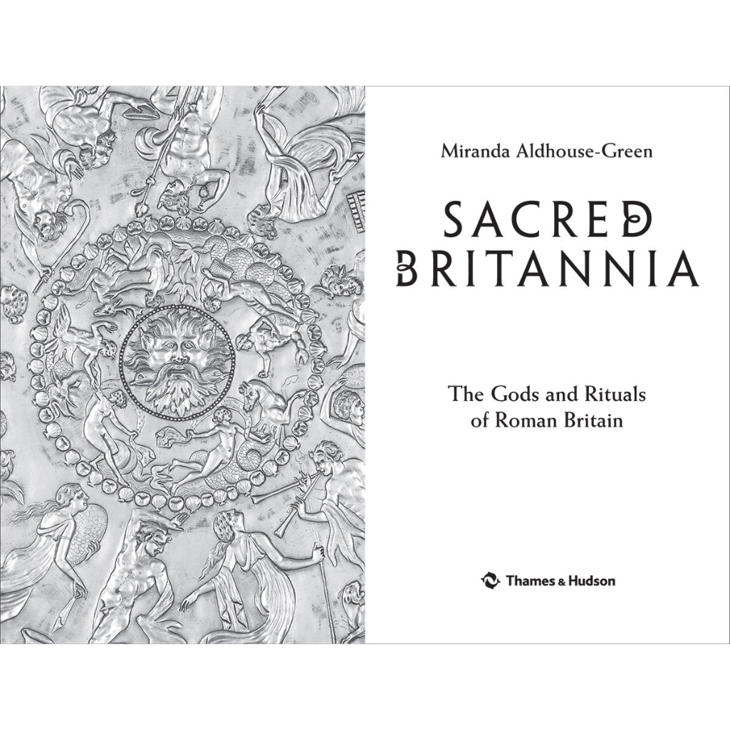 Book cover of 'Sacred Britannia' with intricate design and text.