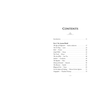 Table of contents page from a book with black text on a white background