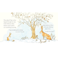 Illustration of two hares near a tree with text on a white background