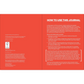 Instructions for using a journal on a red background