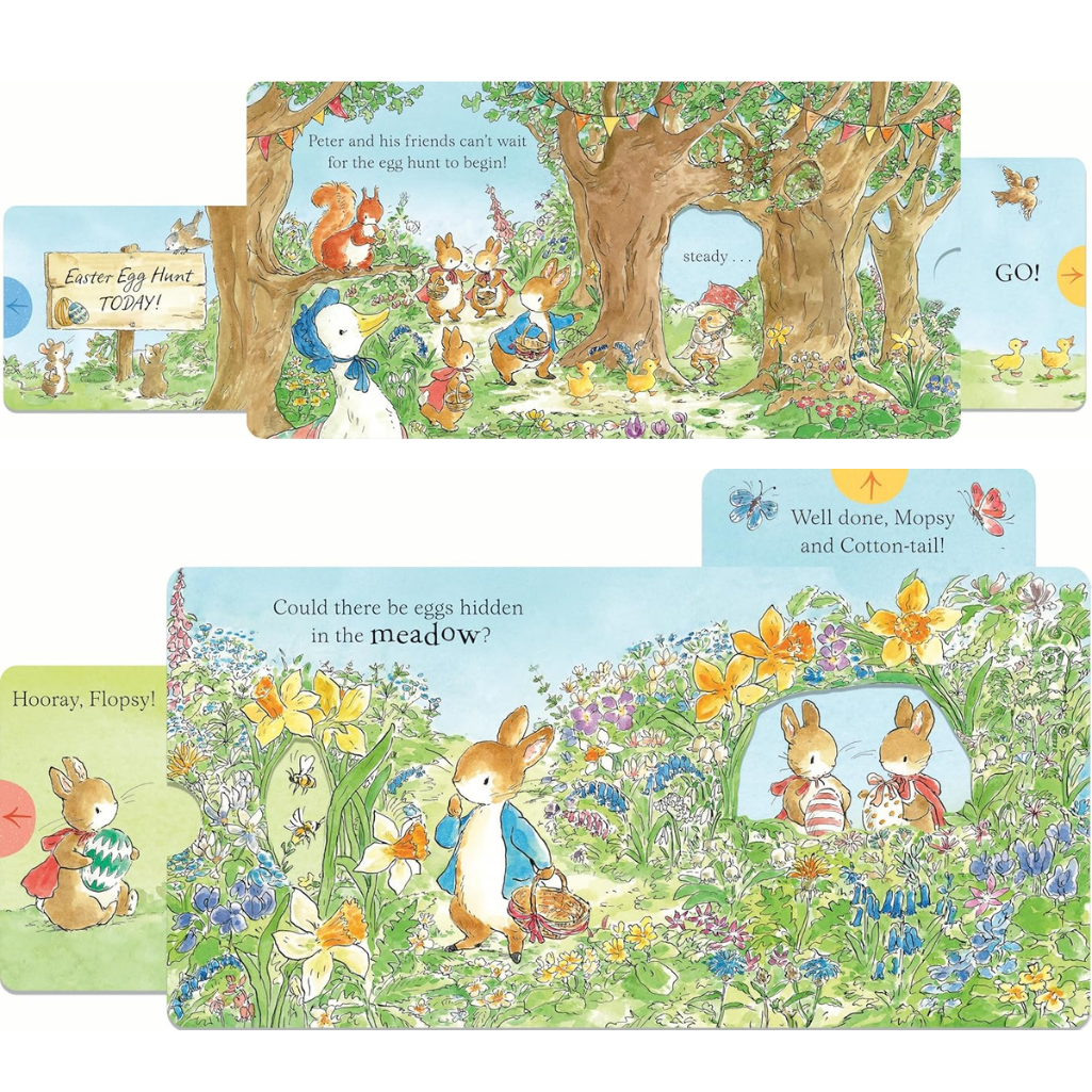 The Peter Rabbit: Peter’s Easter Slide-and-Seek (Peter Rabbit Slide-and-Seek) Board book – 29 Jan. 2026
by Beatrix Potter (Author)