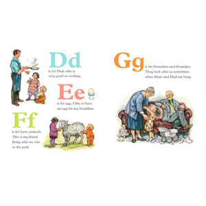 My First ABC (Board book)
Shirley Hughes (author, illustrator) inner spread