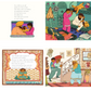 Illustrated pages from a children's book with colorful scenes and text.