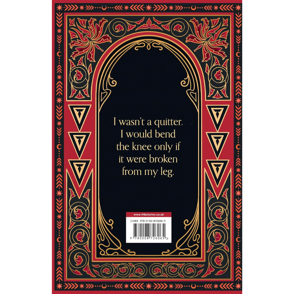 Decorative book cover with a quote and ornate design