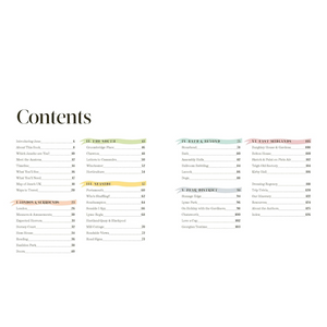 Table of contents page with text on a white background