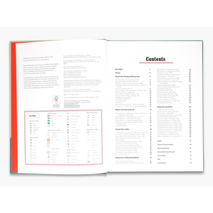 Table of contents page from a book with a white background