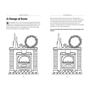 Illustration of two fireplaces with decorative items on a white background