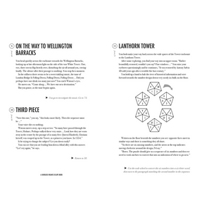Pages from a book or game manual with text and diagrams on a white background