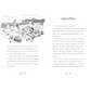 Illustrated page from a book with children playing at the beach and text on a white background.