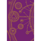 Purple book cover with gold astrological symbols and designs
