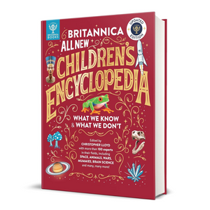 Children's Encyclopedia book with colorful design on a white background