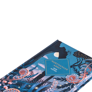 Book cover with decorative design and 'Northanger Abbey' text on a white background