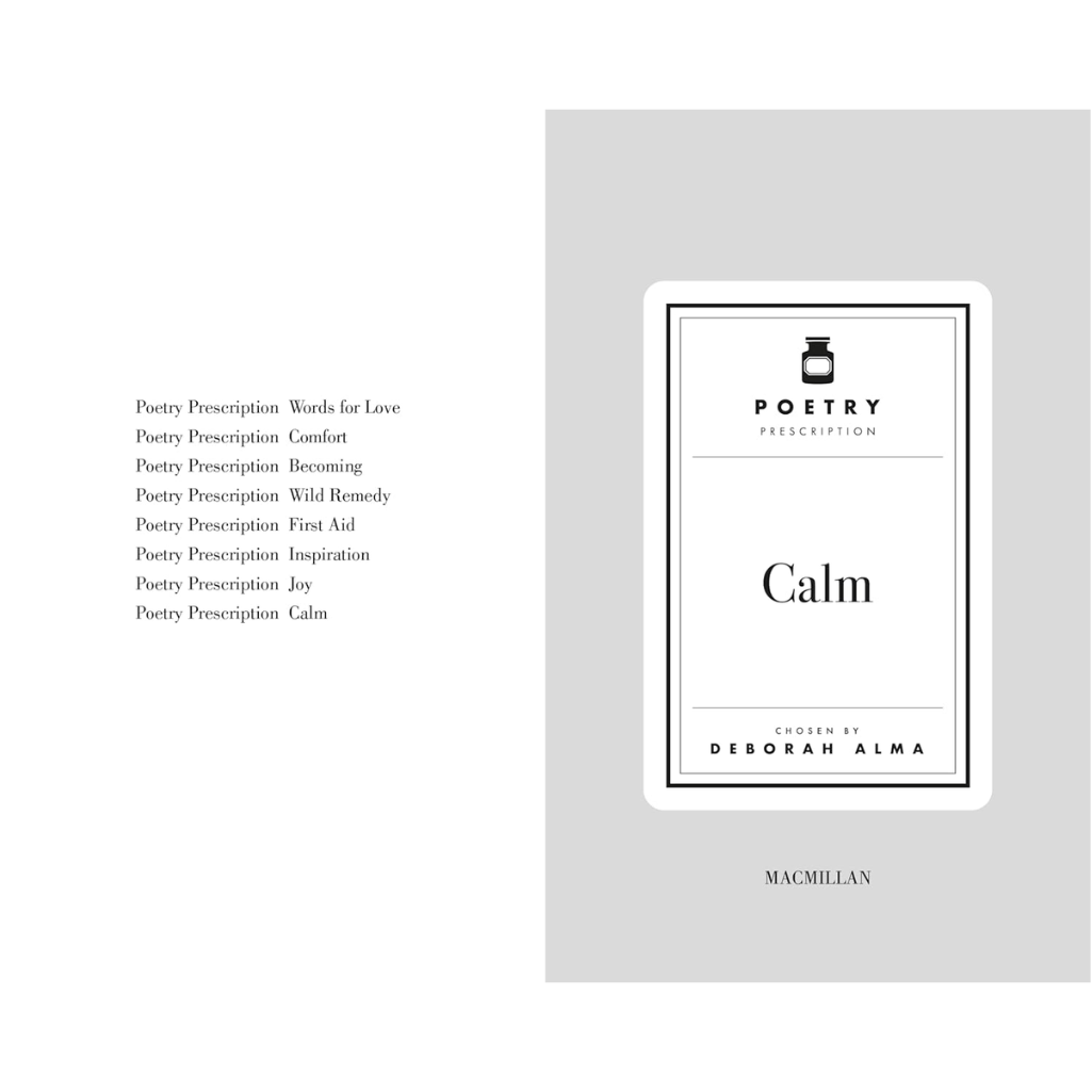 Book cover of 'Calm' by Deborah Alma with a minimalistic design on a gray background