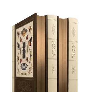 Book with insect illustrations on a white background