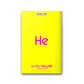 Yellow book cover with pink text on a white background