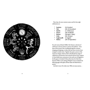 Page from a book with a black and white circular diagram and text on a white background