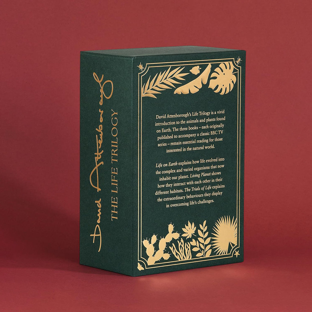 The Life Trilogy Boxset: Back of slipcase