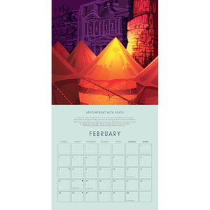 Agatha Christie 2026 Wall Calendar double spread for February