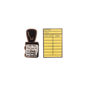 Library Card Pin Set