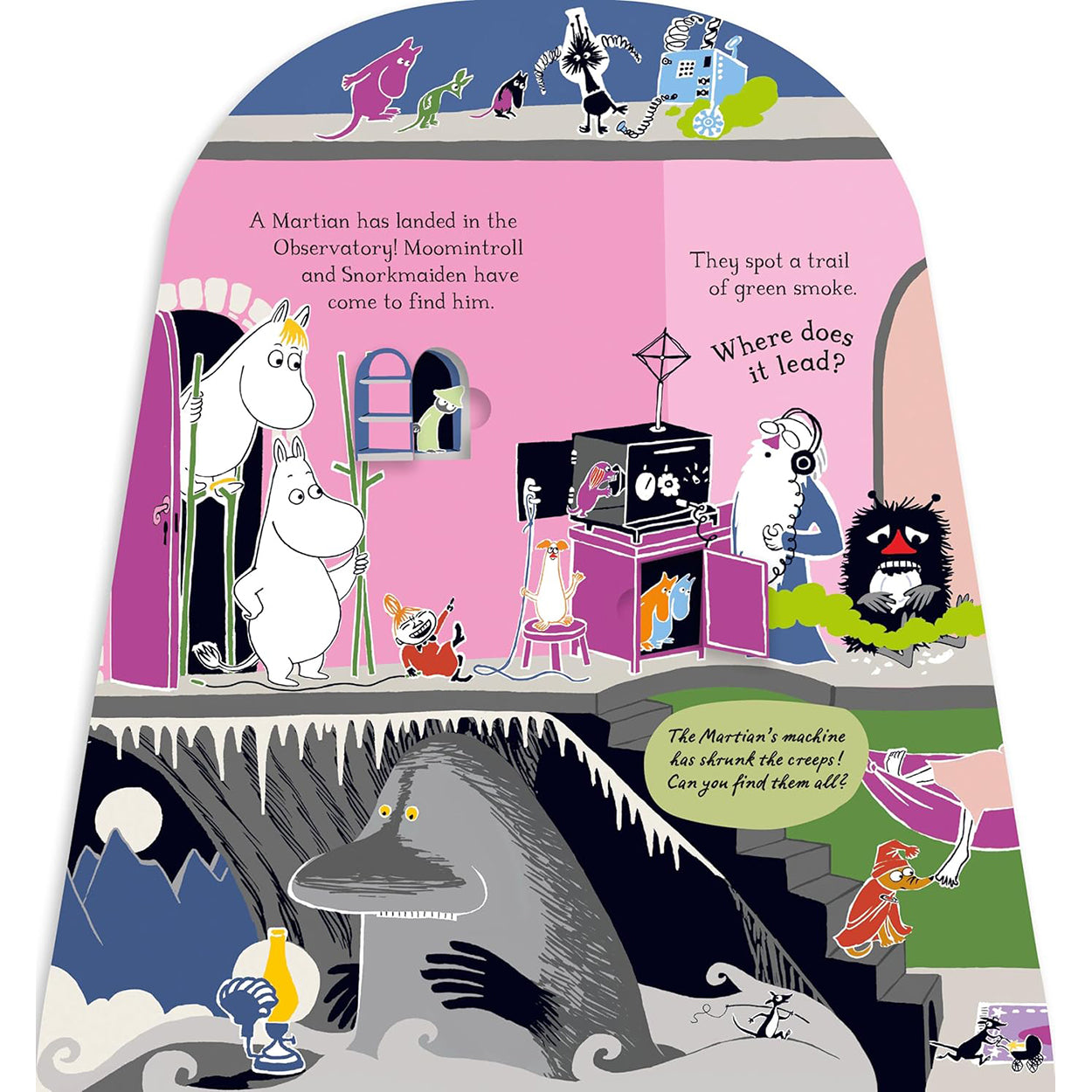 In the Observatory: A Lift-the-Flap Moomin Story: Example of internal pages