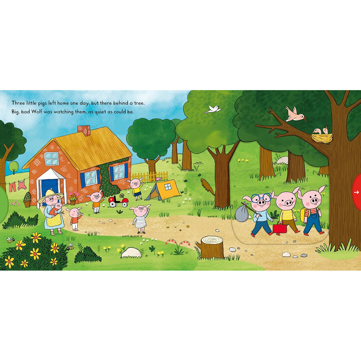 Internal pages of The Three Little Pigs 