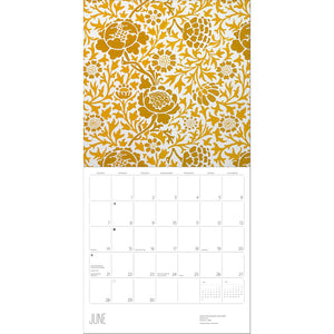 2026 William Morris Wall Calendar: June pages