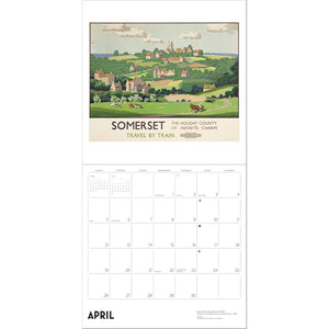 2026 England by Rail Wall Calendar; April pages