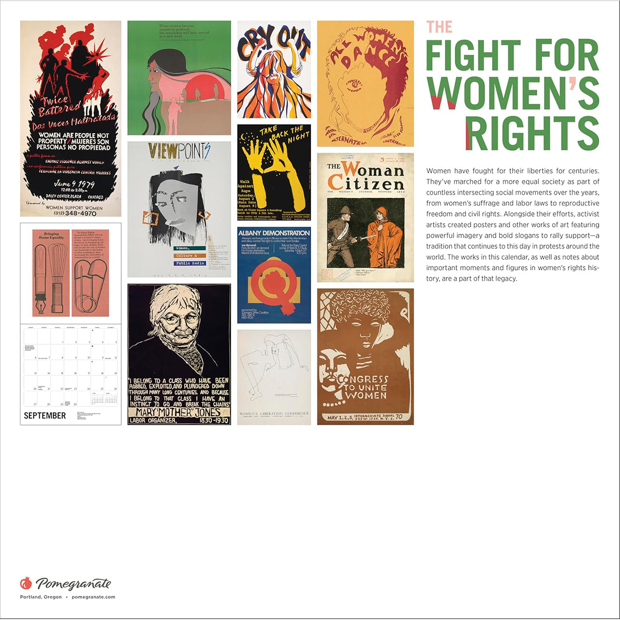 2026 Fight for Women's Rights Wall Calendar Back Cover