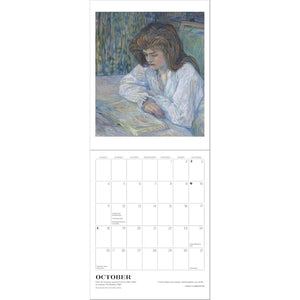 2026 Mini Reading Woman Calendar: October pages