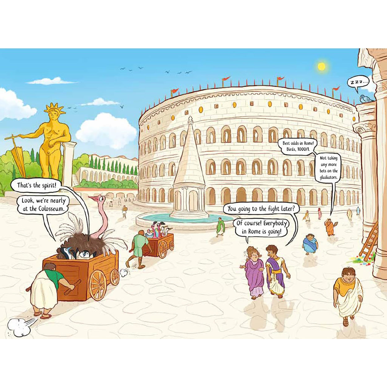 Example pages of Pablo and Splash: Roman Holiday 