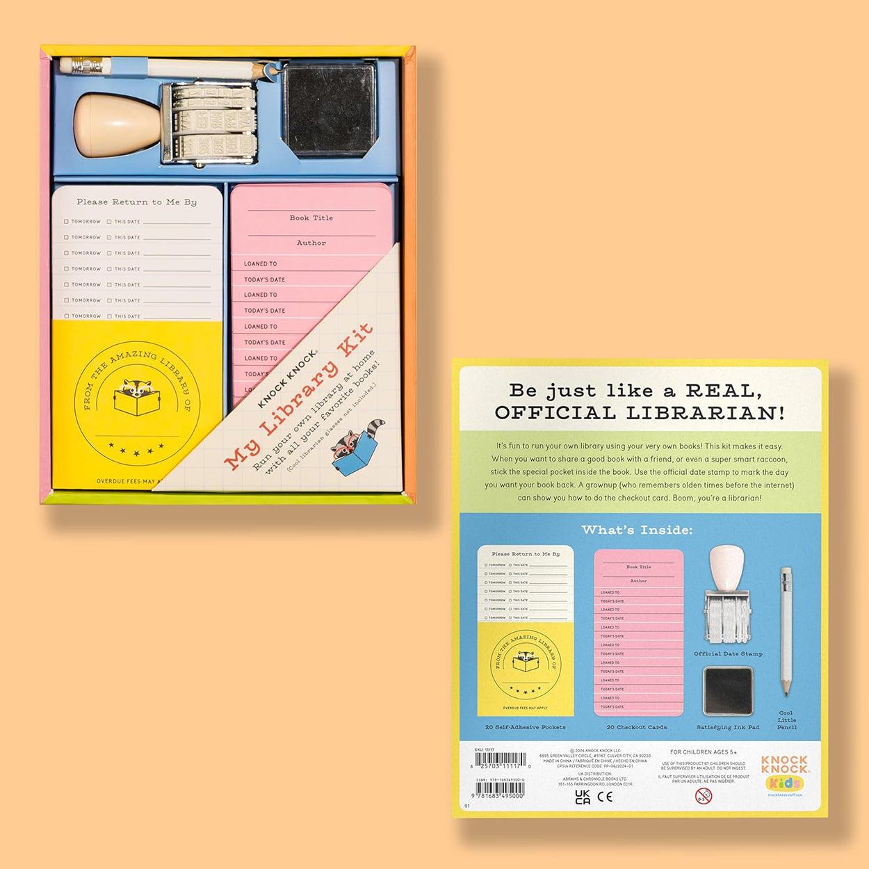 My Library Kit: Front and back of packaging